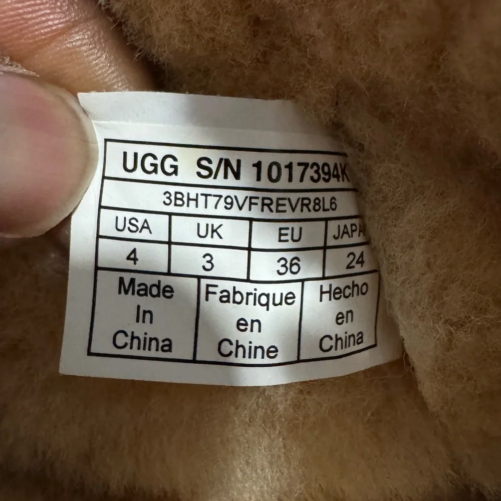 UGG Kids Tan and Pink Bailey Bow Boots